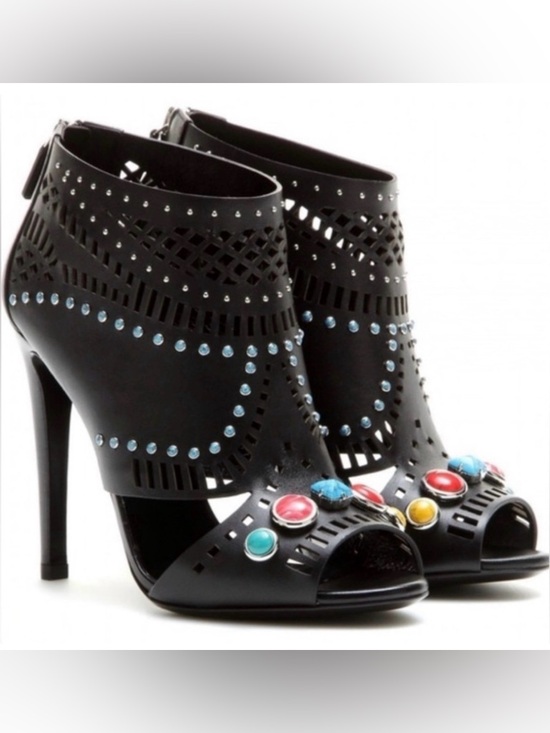 Gucci Shoes - [Gucci] Black Lika Bejeweled Studded Toe Stiletto Heels Women’s EU/IT 36 / US 6